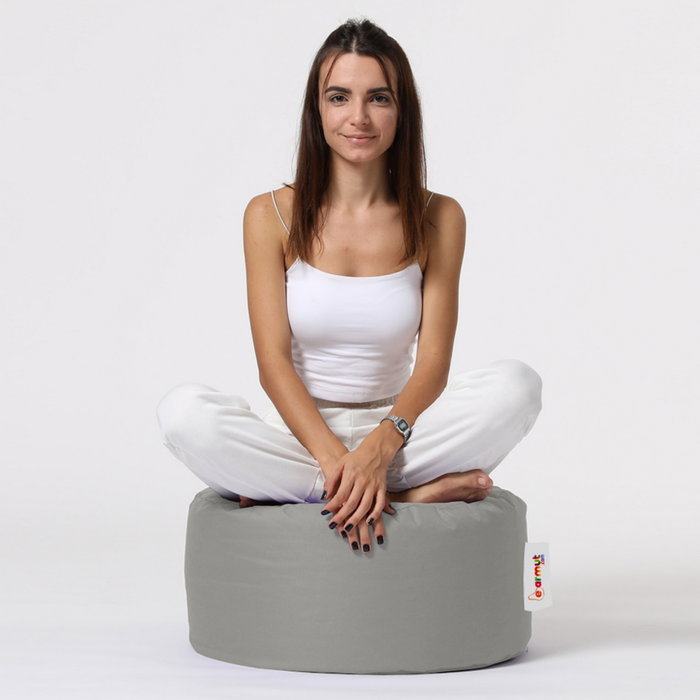 Atelier Del Sofa Round Pouf - Fume